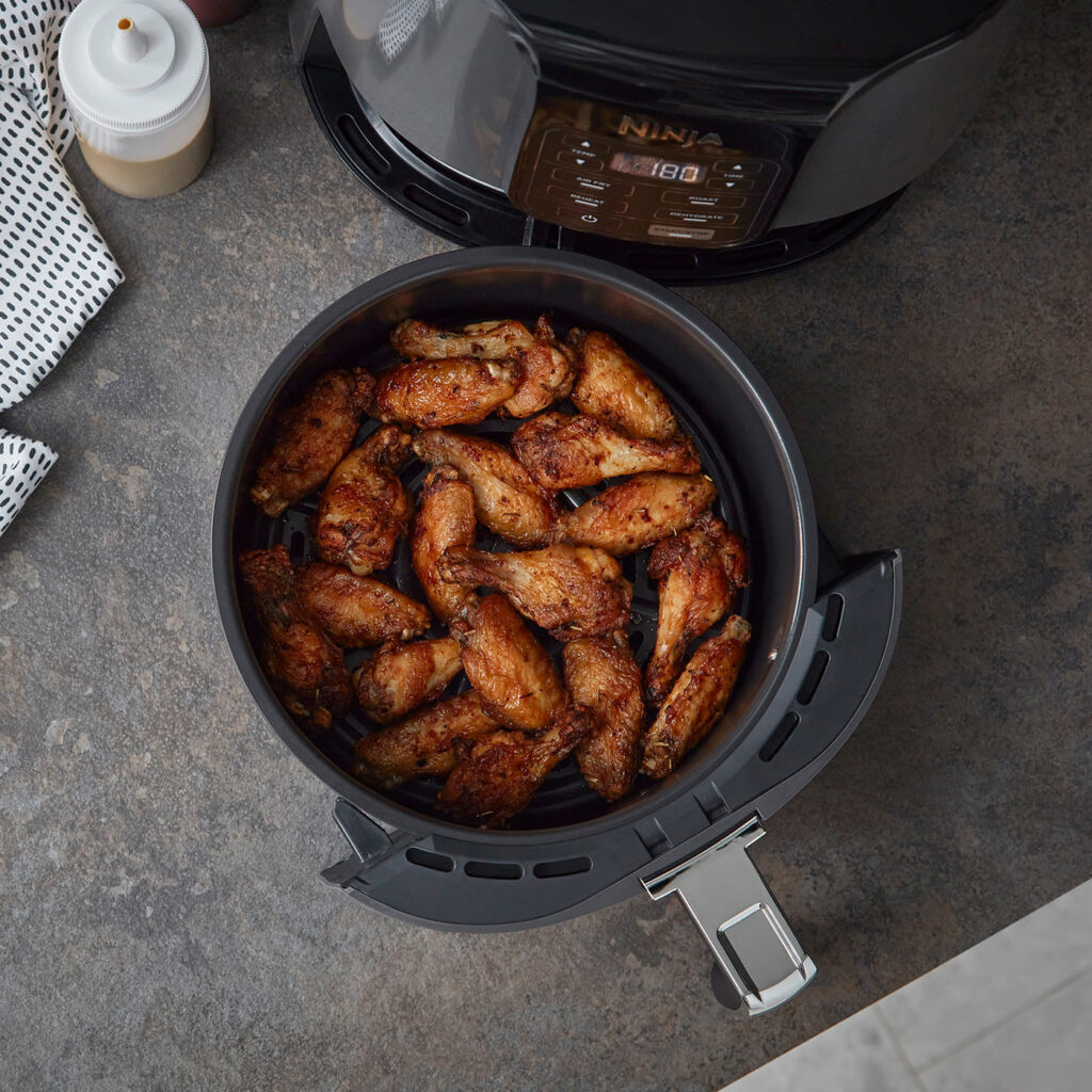Ninja AF100UK KitchenCounter Overhead ChickenWings